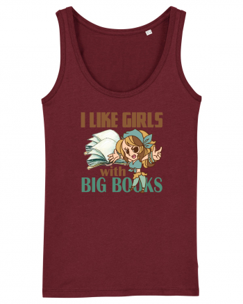 Imi plac fetele cu carti mari. i like girls with big books Burgundy