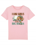 Imi plac fetele cu carti mari. i like girls with big books Tricou mânecă scurtă  Copii Mini Creator