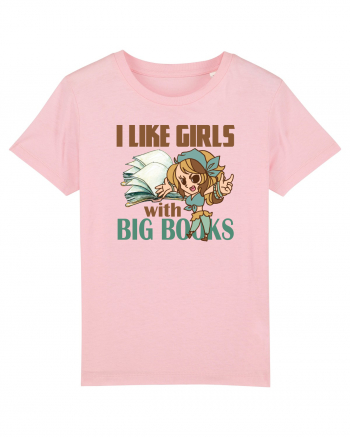 Imi plac fetele cu carti mari. i like girls with big books Cotton Pink