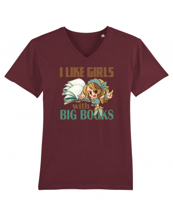 Imi plac fetele cu carti mari. i like girls with big books Burgundy