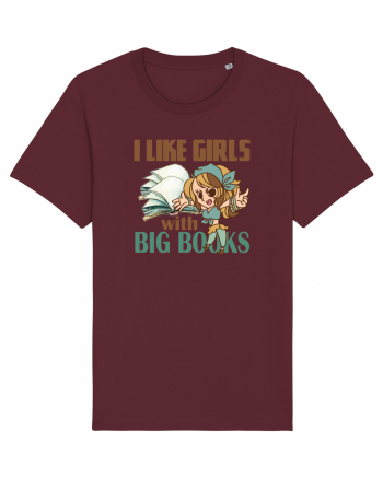 Imi plac fetele cu carti mari. i like girls with big books Burgundy