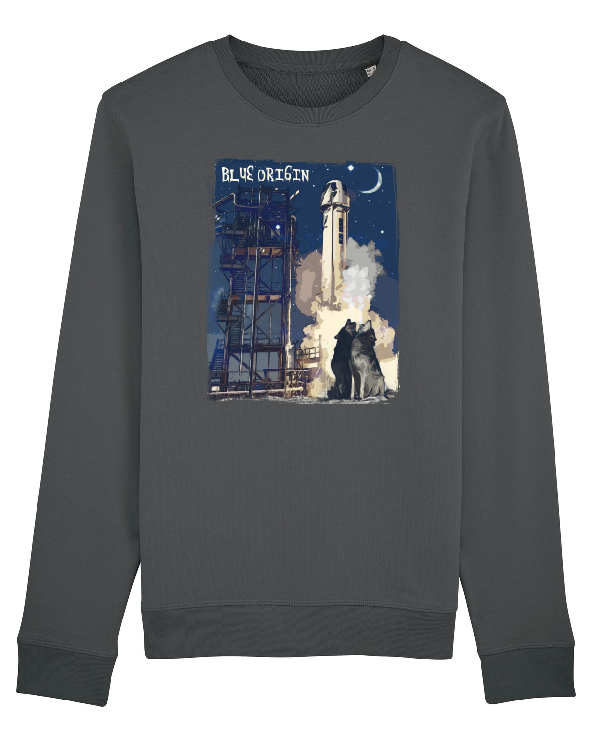 Bluză mânecă lungă Unisex Rise Anthracite