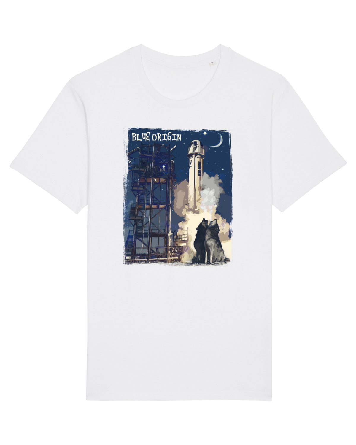 Tricou mânecă scurtă Unisex Rocker White
