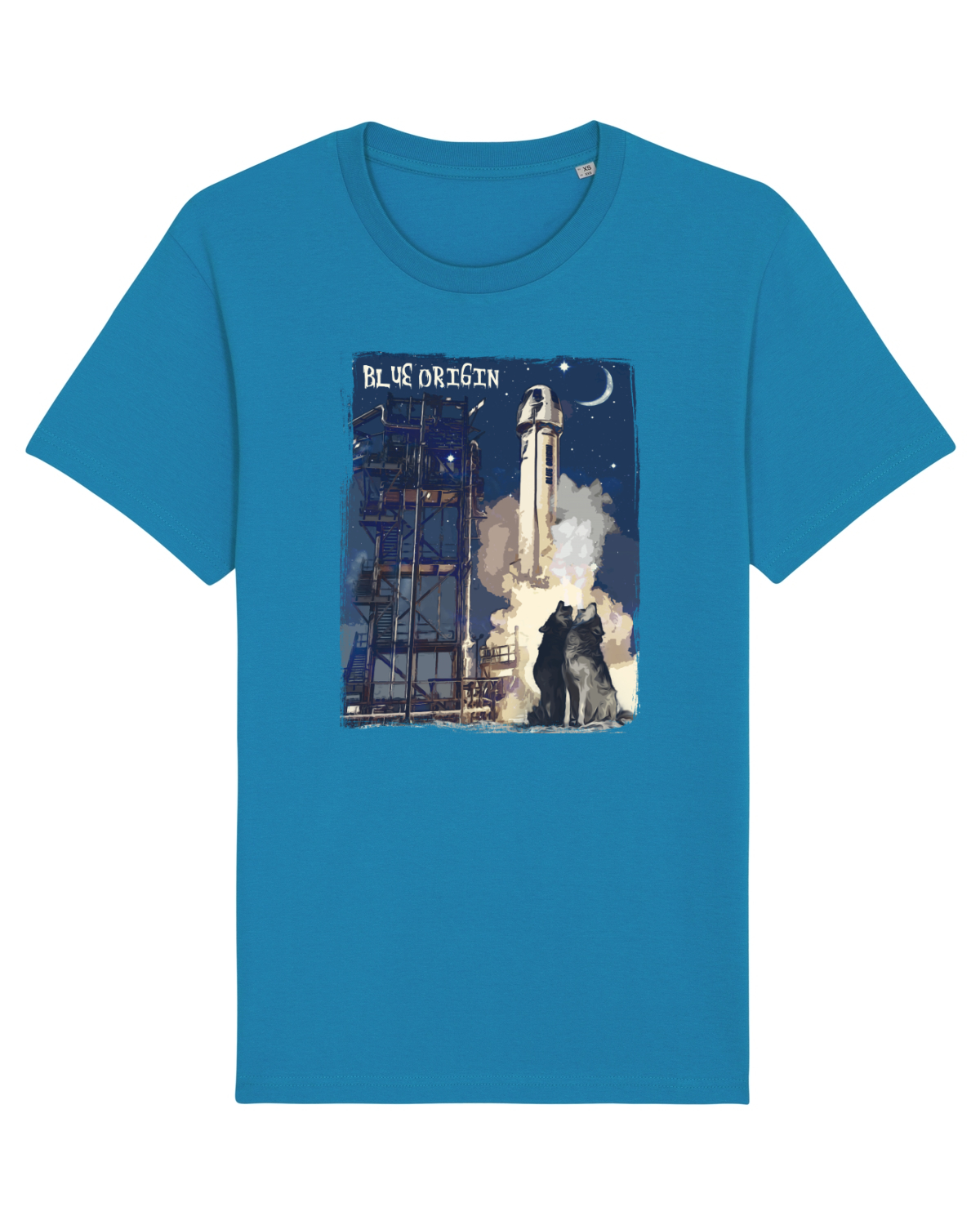 Tricou mânecă scurtă Unisex Rocker Azur