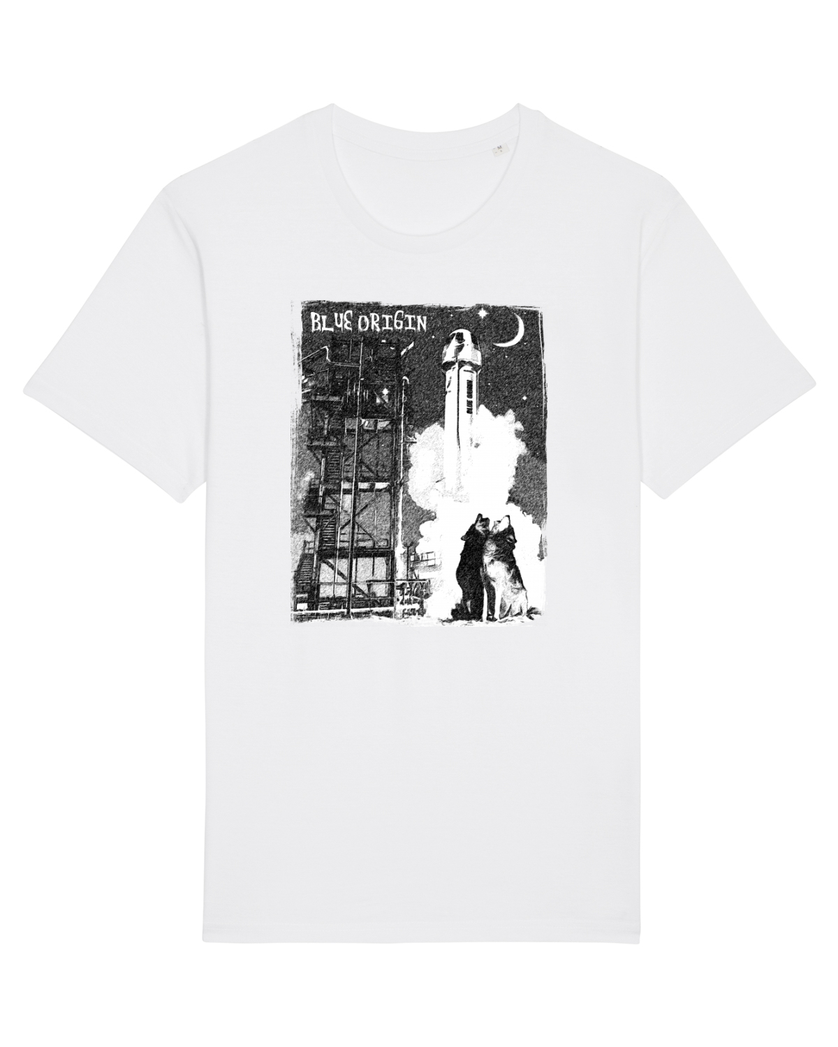 Tricou mânecă scurtă Unisex Rocker White