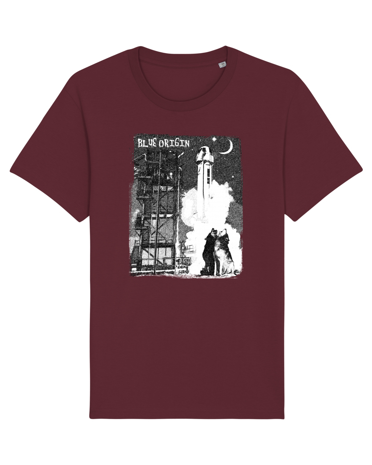 Tricou mânecă scurtă Unisex Rocker Burgundy