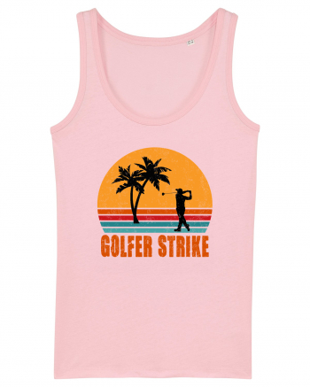 Sunset Golfer Strike Retro Cotton Pink