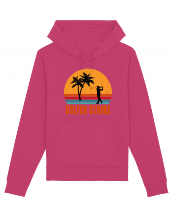 Sunset Golfer Strike Retro Raspberry