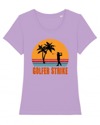 Sunset Golfer Strike Retro Lavender Dawn