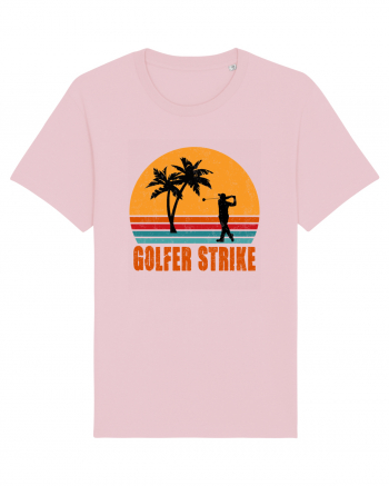 Sunset Golfer Strike Retro Cotton Pink