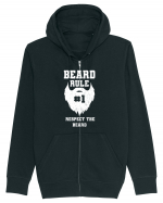 Beard Rule Number One Respect The Beard Retro Hanorac cu fermoar Unisex Connector