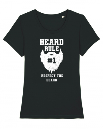 Beard Rule Number One Respect The Beard Retro Black