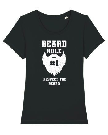 Beard Rule Number One Respect The Beard Retro Black