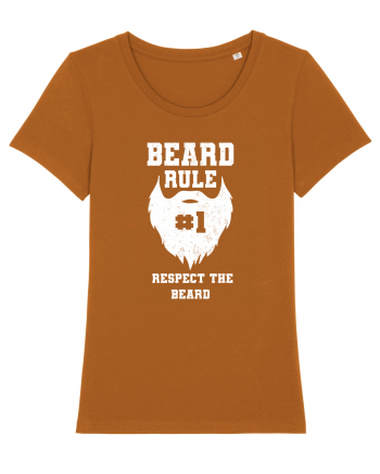 Beard Rule Number One Respect The Beard Retro Roasted Orange