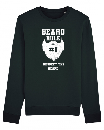 Beard Rule Number One Respect The Beard Retro Black