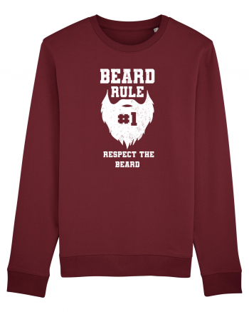 Beard Rule Number One Respect The Beard Retro Burgundy