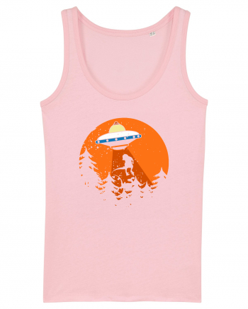 Alien Dinosaur Abduction  Cotton Pink