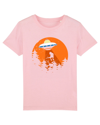 Alien Dinosaur Abduction  Cotton Pink