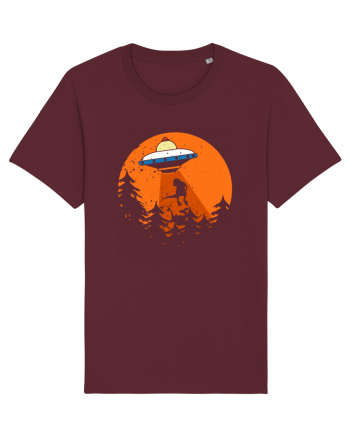 Alien Dinosaur Abduction  Burgundy