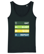 Eat Sleep Game Repeat Retro Maiou Damă Dreamer