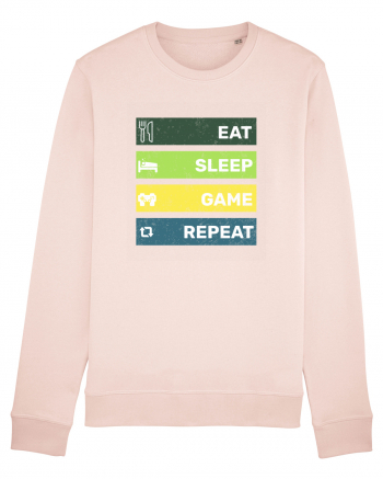 Eat Sleep Game Repeat Retro Candy Pink