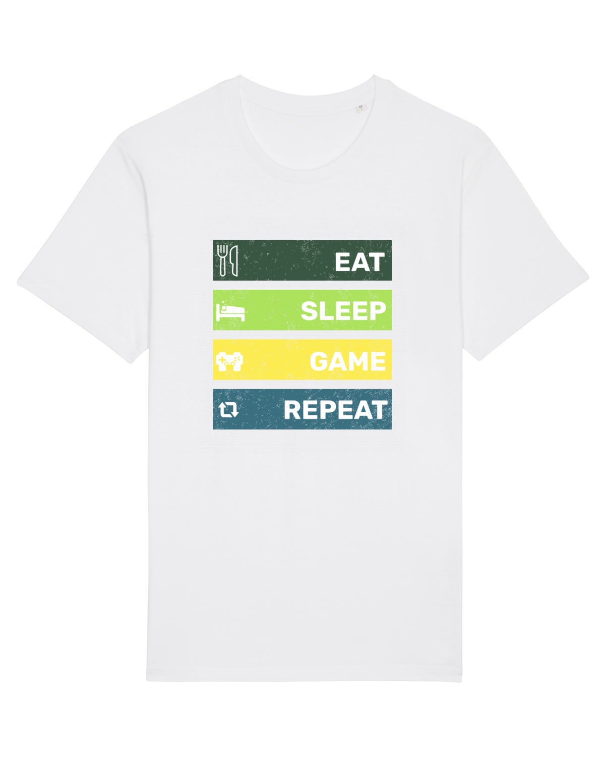 Tricou mânecă scurtă Unisex Rocker White