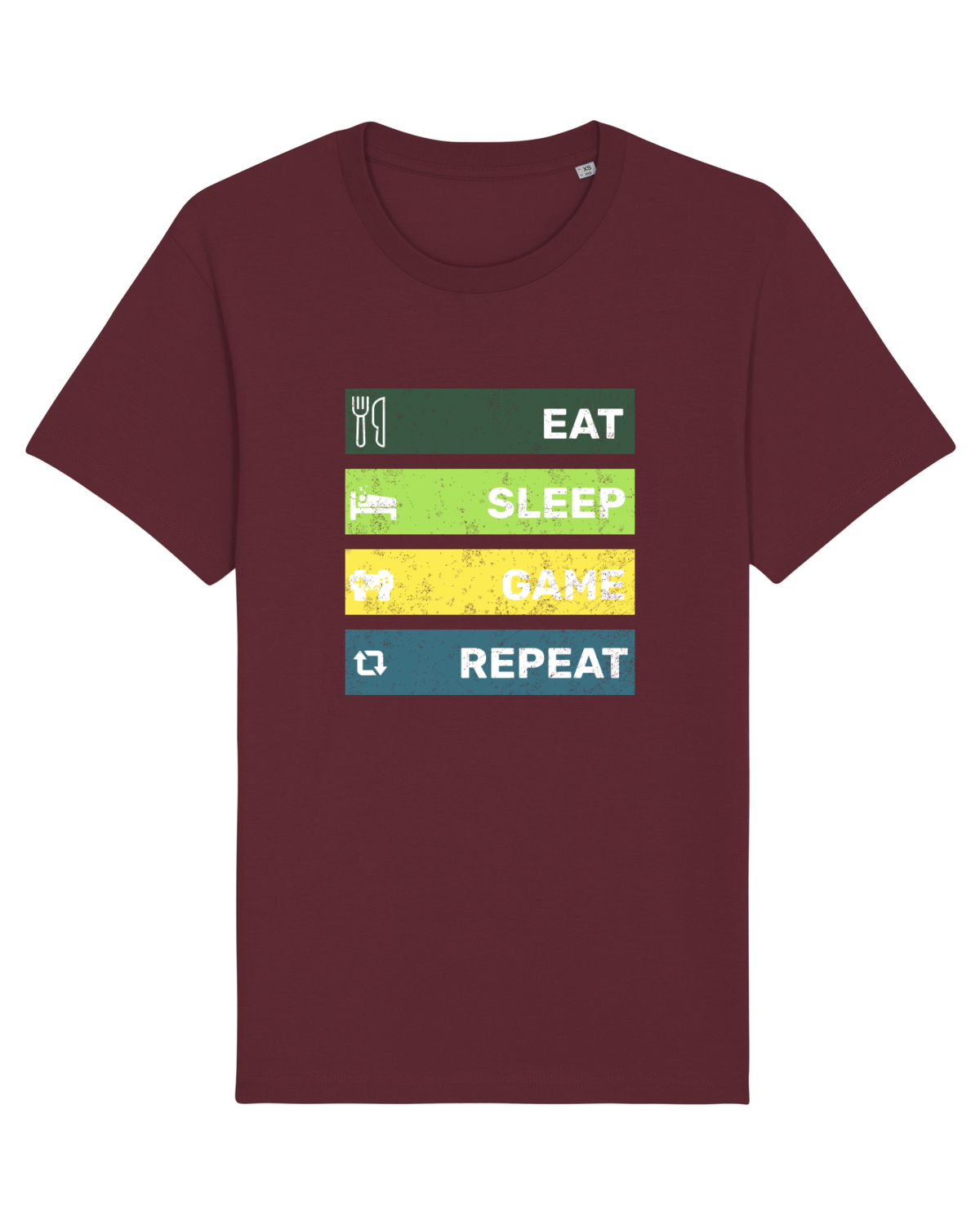 Tricou mânecă scurtă Unisex Rocker Burgundy