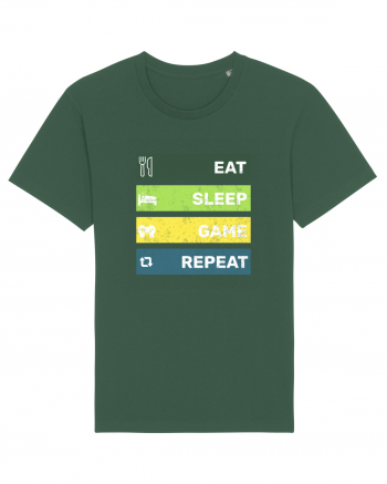 Eat Sleep Game Repeat Retro Bottle Green