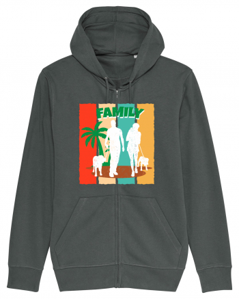 Family Summer Happy Dog Anthracite