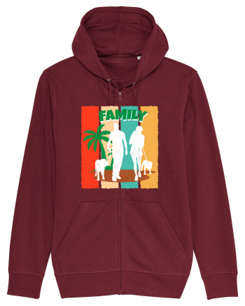 Family Summer Happy Dog Burgundy