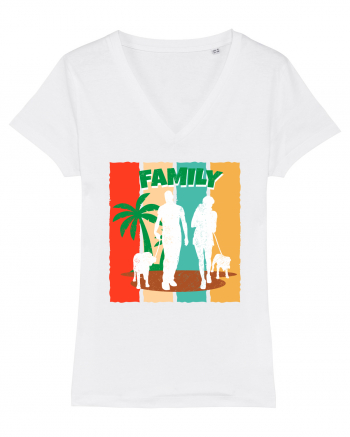 Family Summer Happy Dog White