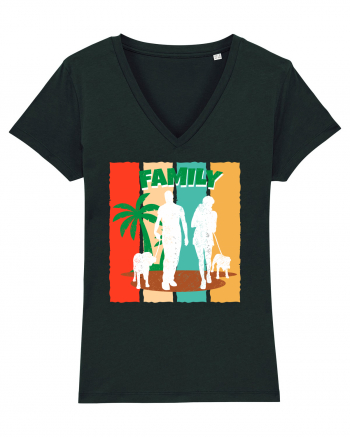 Family Summer Happy Dog Black