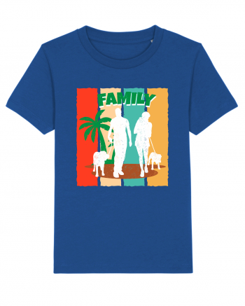 Family Summer Happy Dog Majorelle Blue