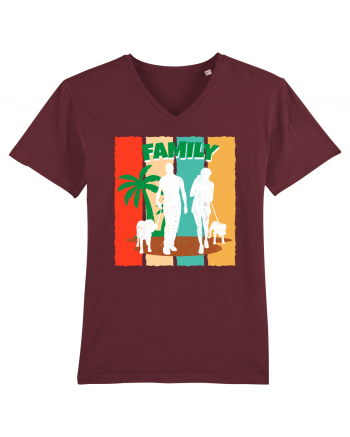 Family Summer Happy Dog Burgundy