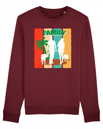 Family Summer Happy Dog Burgundy