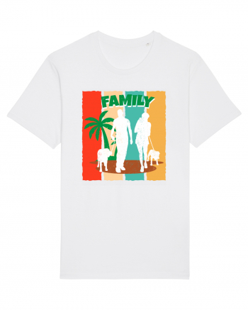 Family Summer Happy Dog White