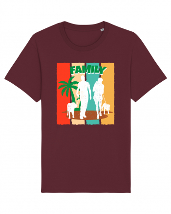 Family Summer Happy Dog Burgundy