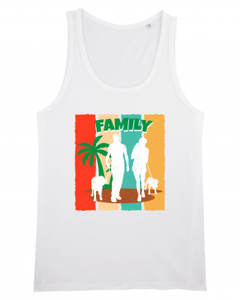 Family Summer Happy Dog White