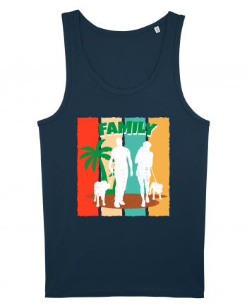 Family Summer Happy Dog Navy