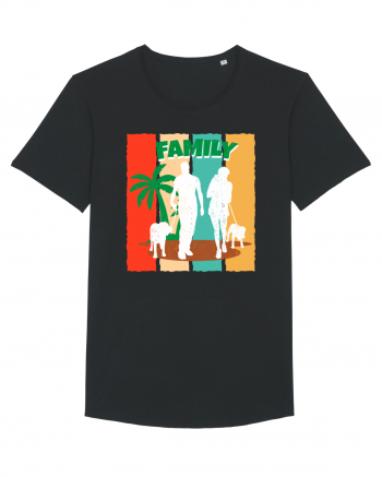 Family Summer Happy Dog Black