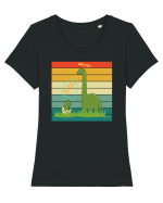 Funny Dinosaur Quotes Tricou mânecă scurtă guler larg fitted Damă Expresser