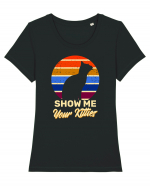 Show Me Your Kittens Tricou mânecă scurtă guler larg fitted Damă Expresser