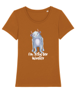 I'm Yety for Winter Tricou mânecă scurtă guler larg fitted Damă Expresser