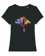 Color Explosion Tricou mânecă scurtă guler larg fitted Damă Expresser