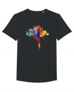 Color Explosion Tricou mânecă scurtă guler larg Bărbat Skater