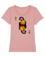 Palying card Tricou mânecă scurtă guler larg fitted Damă Expresser