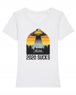 2020 Sucks Tricou mânecă scurtă guler larg fitted Damă Expresser