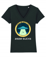 2020 Sucks Take Me With You Funny Alien Tricou mânecă scurtă guler V Damă Evoker