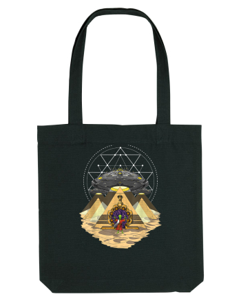 Alien Abduction Egyptian Pyramids  Black