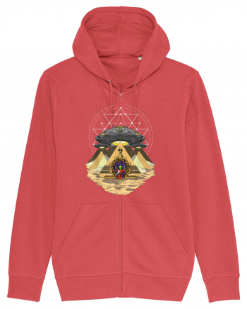 Alien Abduction Egyptian Pyramids  Carmine Red